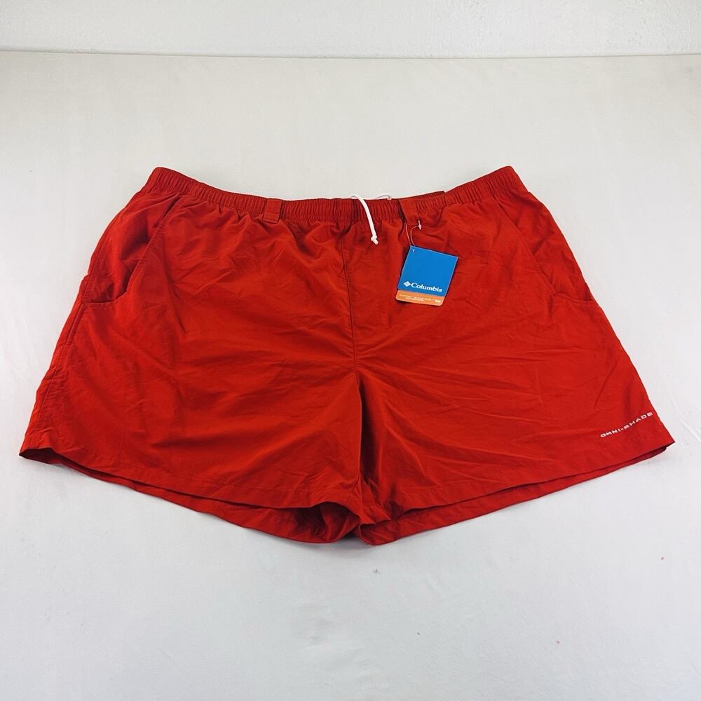 Columbia PFG Omni Shade Red Shorts XXL Swim Fishing NWT UPF 50